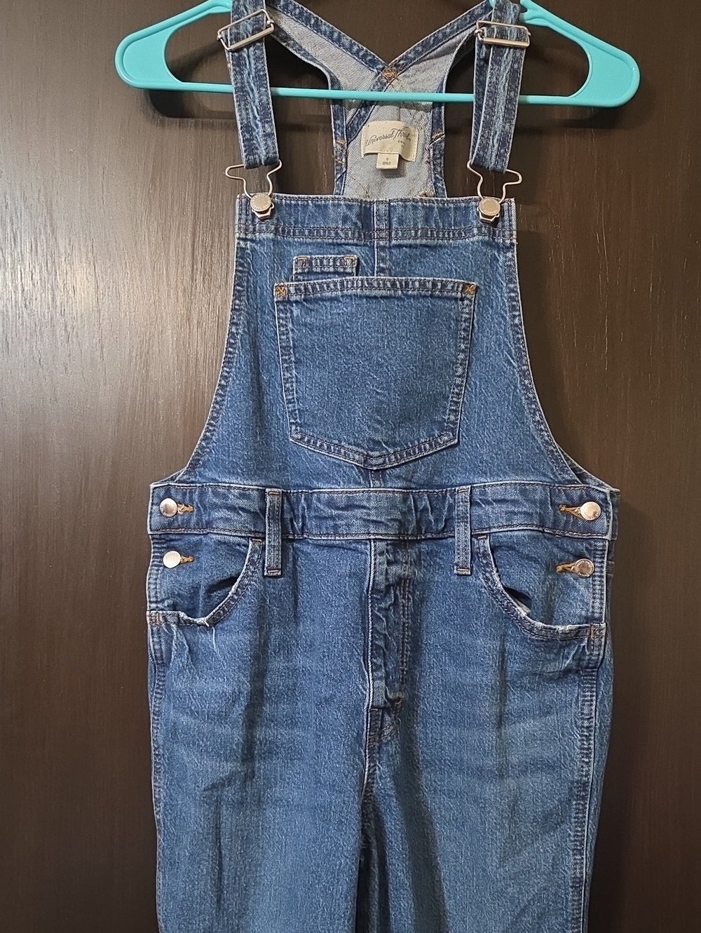 Universal Thread ladies long denim overalls size 6
